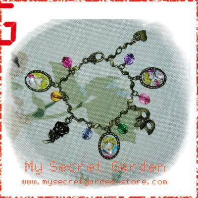 Sailor Moon Pretty Soldier 美少女戦士 Super S Usagi Tsukino anime Cabochon Charm Bracelet  Sailor Moon Pretty Soldier 美少女戦士 Super S Usagi Tsukino anime Cabochon Charm Bracelet